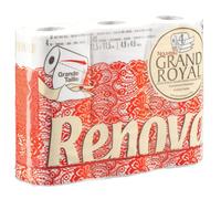 Renova Papier Hygiénique Grand Royal| 6 rouleaux | Feuilles extra-larges | Extra confort|4 plis blanc
