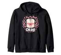 Papier Toilette Humoristique avec Inscription « I Try My Best Okay » Sweat à Capuche