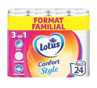 Papier toilette LOTUS Style x24 Rouleaux Format Familial