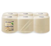 LUCART Papier toilette mini jumbo Lucart EcoNatural économique, lot de 12