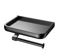 Papier Toilette Rangement Porte-Papier Hygiénique Porte-Rouleau De Papier Porte-Serviettes en Étagères Multifonctions pour Toilettes Et Cuisines(A-Black)