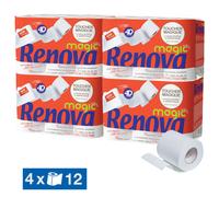 Papier toilette Renova Magic 2 épaisseurs, lot de 48 rouleaux