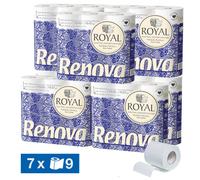Papier toilette Renova Royal 4 épaisseurs, lot de 63 rouleaux