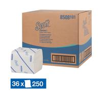 Papier toilette Scott 250 feuilles, lot de 36 paquets