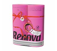 Papier toilette triple épaisseur Renova couleur rose - Paquet 6 rouleaux