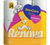 Papier toilette triple épaisseur Renova Skin Care Purissimo- 24 rouleaux de 200 feuilles