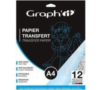 Papier transfert Graph'it - Noir, Rouge et Bleu - A4 - 12 feuilles Bleu G