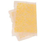 Papier Transfert pour Céramique Motif Floral Bleu sous Émail, Feuille Jaune