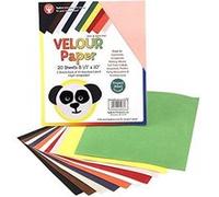 Papier velours Hygloss 1085 couleurs assorties, 20 feuilles G