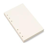 Papier vierge A6, recharge de papier A6, 6 trous pour classeur personnel Filofax A6, 80 feuilles/160 pages vierges, 10,4 x 16,8 cm, beige (1)