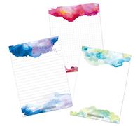Papierdrachen 3 blocs-notes A5 pour rendez-vous, semainiers, to do lists et bien plus encore - organiser librement ses notes - agenda journalier et semainier Aquarell 2 - Set de blocs-notes 23