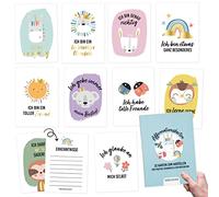 Papierdrachen 32 cartes d'affirmation avec déclarations positives, cartes de pleine conscience avec emballage cadeau, cartes motivationnelles, gestion du stress, animaux, lot de 2