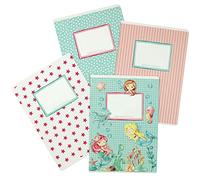 Papierdrachen 4 cahiers d'exercices de qualité pour enfants DIN A5 | lignés et quadrillés 32 pages - motif sirène - pour l'inscription à l'école primaire - set numéro 1-16 feuilles