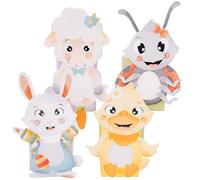 Papierdrachen 8 Lanternes de Pâques - Ensemble de bricolage pour enfants - Décoration de table - Parfait pour les écoles maternelles ou primaires