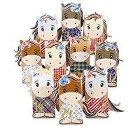 Papierdrachen Calendrier de l'Avent DIY à remplir - Chevaux perforés - avec 24 Sacs en Papier Brun à remplir et à fabriquer soi-même - Noël 2021.