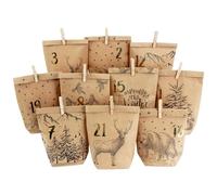 Papierdrachen Calendrier DIY - 24 Pochettes et Chiffres, Winter Noir