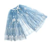 Papierdrachen Cape en tulle - Bleu clair - Avec cristaux de glace - Paillettes - Déguisement - Cape - Costume pour enfant - Princesse - Carnaval - Carnaval - Taille unique - Set 03