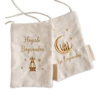 Papierdrachen Drapeaux PAPIERS Porte-Monnaie Oriental Traditionnel pour Enfants - Idéal pour Le Ramadan & la fête du Sucre - 9x13 cm - Aïd Mubarak - Kareem - Mosquée - Idée Cadeau - Or Set 2