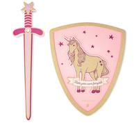 Papierdrachen Épée et bouclier licorne rose - Make your own fairytale - Déguisement - Chevalier - Jeu imaginatif