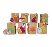 Papierdrachen Lot de 8 photophores animaux de la forêt aquarelle 02