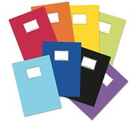 Papierdrachen Lot de 8 protège-cahiers de qualité supérieure en papier pour enfants - Format A4 - Motif uni - Protège-cahiers idéaux pour l'école - 250 g/m² - Lot numéro 5