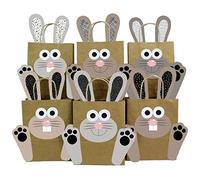 Papierdrachen Sacs-Cadeaux de Pâques à fabriquer et remplir soi-même avec Lapin de Pâques en Noir et Blanc - pour emballer Les Cadeaux des Enfants et des Adultes