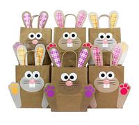 Papierdrachen Sacs-Cadeaux de Pâques à fabriquer et remplir soi-même avec Lapin de Pâques en Orange Rose Violet - pour emballer Les Cadeaux des Enfants et des Adultes