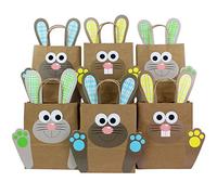 Papierdrachen Sacs-Cadeaux de Pâques à fabriquer et remplir soi-même avec Lapin de Pâques Vert Bleu Jaune - pour emballer Les Cadeaux des Enfants et des Adultes