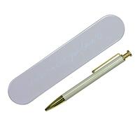 Papierdrachen Stylo à bille de qualité supérieure dans un coffret cadeau - Idée cadeau idéale pour le début de l'université - Lilas - Pour femmes et hommes - Avec inscription motivante - Set n° 4
