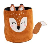 Papierdrachen Tissu Utensilo | Motif renard | Rangement pour jouets - Décoration chambre enfant | Panier à jouets - Panier en tissu velours 21 cm - Set 4