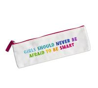 Papierdrachen Trousse Femmes Pouvoir - Les Filles Ne Devraient Jamais Avoir Peur d'Être Intelligentes - Colorée - Énoncé - Brodée - Trousse - Set 11