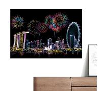 Papiers à gratter noirs - Bloc à gratter pour - Feuille de gribouillage | Kit d'art et d'artisanat de fête pour anniversaire, Halloween, Noël, projets, jeux, activités, ensemble créatif