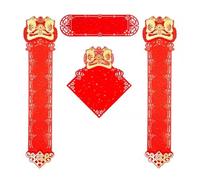 Papiers de printemps chinois, Ensemble de papier de couplets du nouvel an chinois rouge et vierge, for la calligraphie DIY