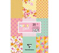 PAPIERS IMPRIMÉS, Bloc de 20 feuilles 200g/m2 au format 14,8x21cm - Shabby - Multicolore