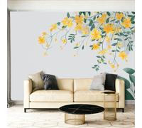 Papiers peints Grappes de fleurs fraîches, branches retombantes Tapisserie Mural Moderne Fresque, Poster Geant Mural, Pour Salon Chambre 400 x 280 cm Décoration Murale(non adhésif) Couleur orange