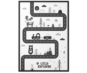 Papierschmiede® Affiche pour les enfants en 30x40 cm, Décoration murale pour chambre d'enfant ou aire de jeux, garçons filles, Décoration murale sans cadre, Little Explorer