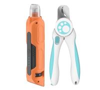 PAPIFEED Broyeur à ongles silencieux à couple élevé pour chien - Coupe-griffes réglable à 6 vitesses avec 2 lumières LED et couvercle anti-poussière - Moteur puissant pour chiens et chats de grande