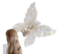 Papillon 3D - Super Broche de fée - Accessoires de cheveux coréens - Pince à cheveux en acétate colorée pour demi-disque, décoration de cheveux de fille mignonne pour cheveux épais, tenue quotidienne