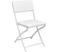 PAPILLON 8044515 Chaise Pliante carrée Effet rotin Blanc 54 x 44,5 x 80,5 cm Dimensions :