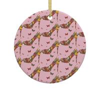 Papillon à talons hauts impression arbre de Noël décoration de Noël personnalisée en céramique à suspendre pour adultes idées décoration de vacances