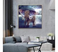 Papillon Aile Éléphant Puzzle 120 Pièces pour Adultes, 45x45cm Puzzles Classiques 120 pièces, DIY Activité Familiale Jigsaw Puzzle Jeux, Unique Décoration Murale de la Maison Cadeau