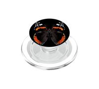 Papillon Amiral Rouge Volant Faune Nature Papillon PopSockets PopGrip pour MagSafe