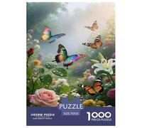 Papillon and Fleur Puzzle 1000 Pièces Educa Jouet Cadeau Unique Décoration Intérieure intéressant Jeu Éduchatif Challenge Toy pour Adultes Et Enfants À Partir De 12 Ans 70x50cm/1000pcs