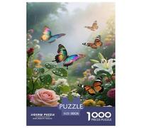 Papillon and Fleur Puzzle 1000 Pièces Educa Jouet Jeu D'Intelligence Décoration Intérieure intéressant Jeu Éduchatif Challenge Toy Adultes & Enfants des 14 Ans 38x26cm/1000pcs