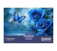 Papillon and Rose1000 Pièces Puzzleplante Animaux Assorties, pour Adultes Et Enfants À Partir De 12 Ans Jeu D'Intelligence Parfaitpourla Détente Del'art DeLaDécoRation 70x50cm/1000pcs