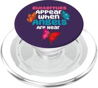 Papillon Ange Spirituel Mémorial Nature Symbole Ciel PopSockets PopGrip pour MagSafe