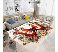 Papillon Animal 3D Imprimé Tapis Salon Table À Thé Canapé Tapis Chambre Maison Étude Décor Tapis Balcon Couloir Tapis 100 X 150 Cm - Polyester Doux Au Toucher Facile À Nettoyer -8149527789353
