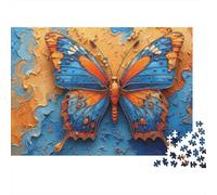 Papillon Art Peinture Carton Extra Épais Puzzle De Bricolage 12 Ans+ Jeu De Famille Amusant Stimulant Belle Décoration Murale Idée Cadeau 52x38cm/1000pcs