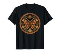 Papillon Atlas Lune Soleil Floral Gothique Cottagecore T-Shirt