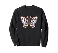 Papillon Atlas - Word Art personnalisé avec nom Mignon Sweatshirt